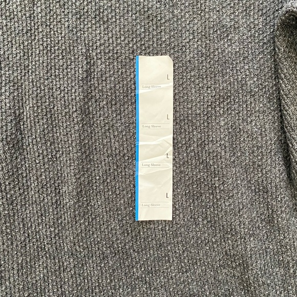 Goodfellow & Co Gray Thermal Textured V-Neck Pullover Long Sleeve Sweater Shirt - Picture 5 of 8